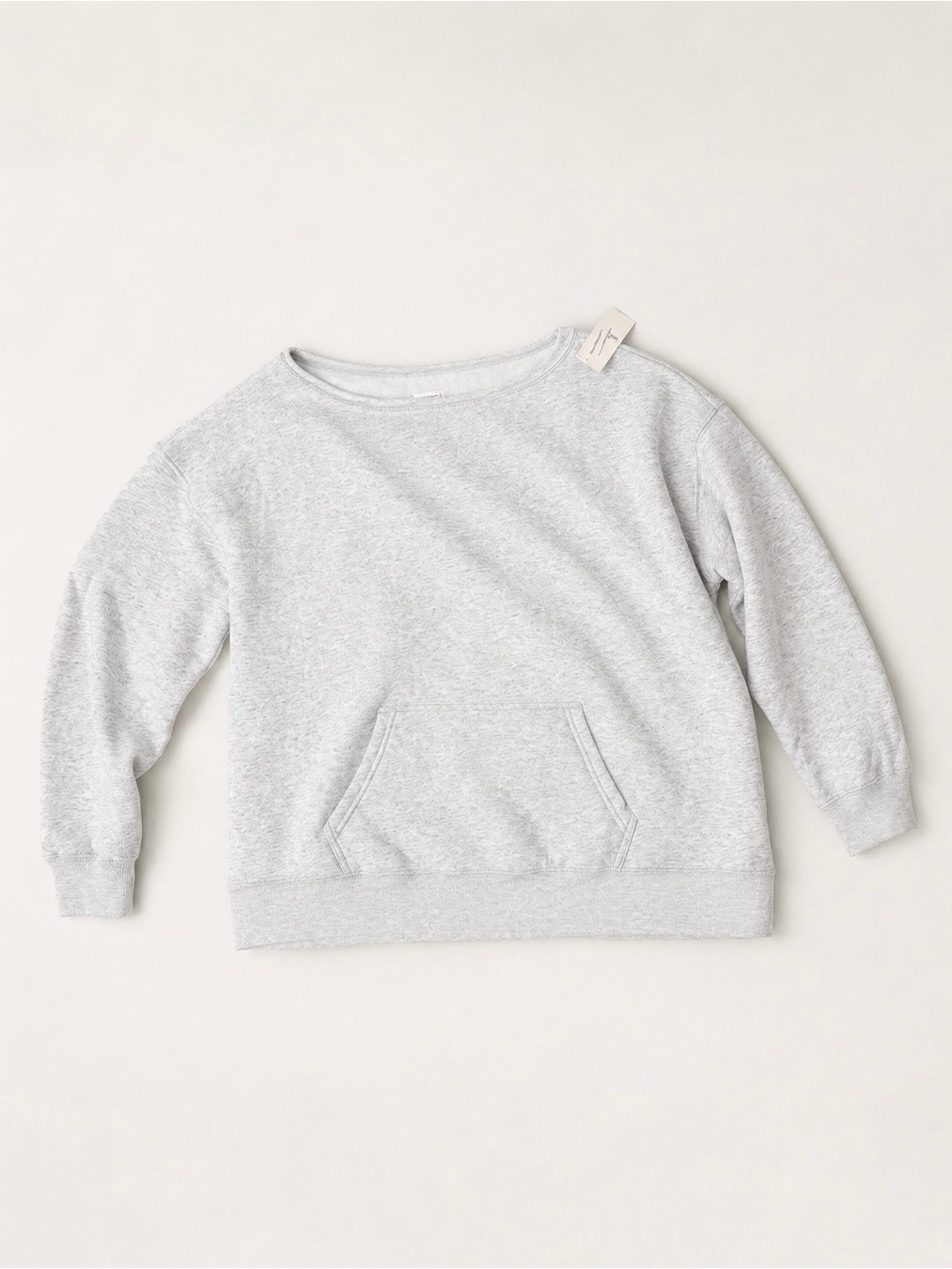 Hollister Off-the-Shoulder Sweatshirt XL NWT Light Gray Cozy Pullover